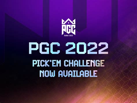 pgc pick'em challenge 2022.